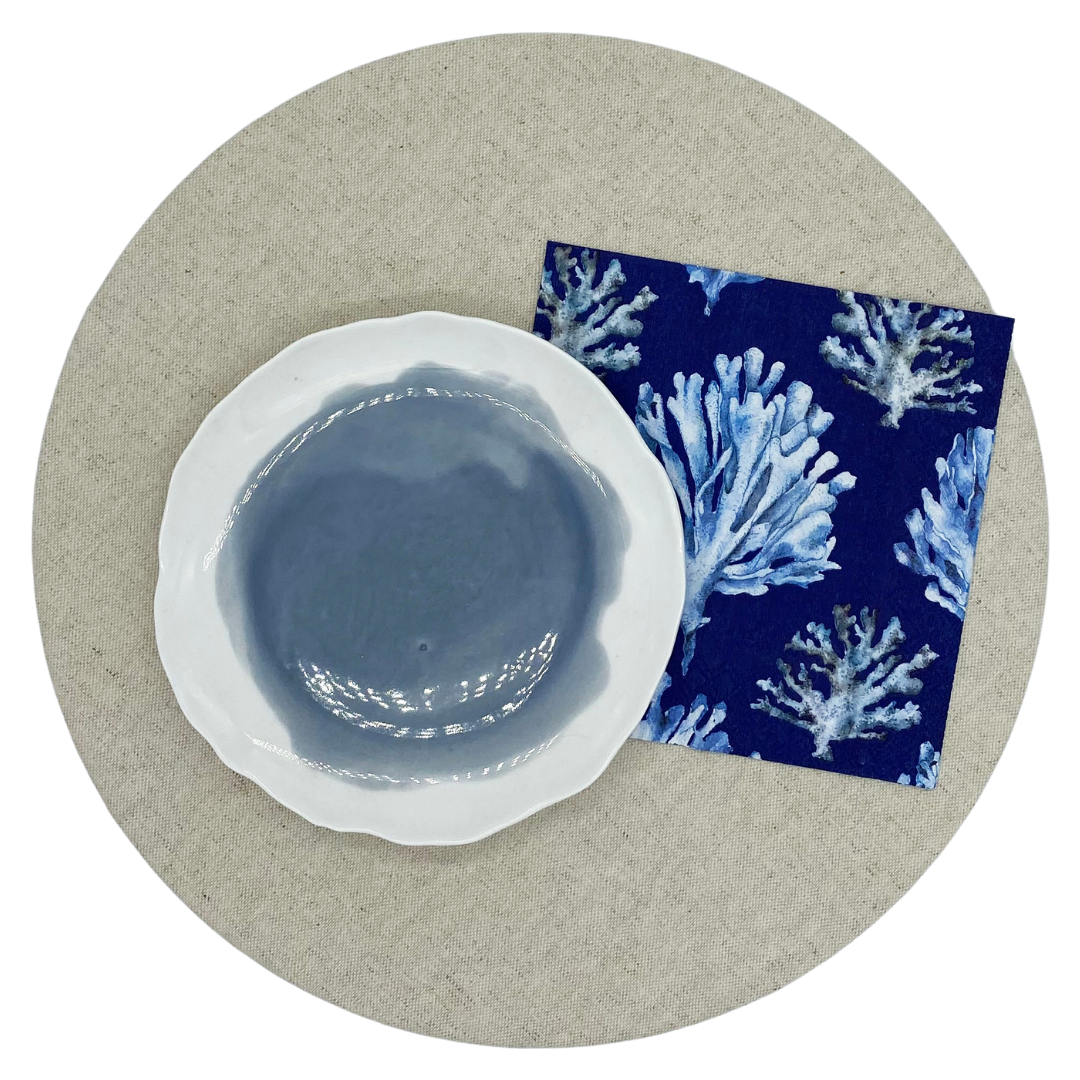 Bajoplato antimanchas Lino Beige