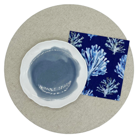 Bajoplato antimanchas Lino Beige