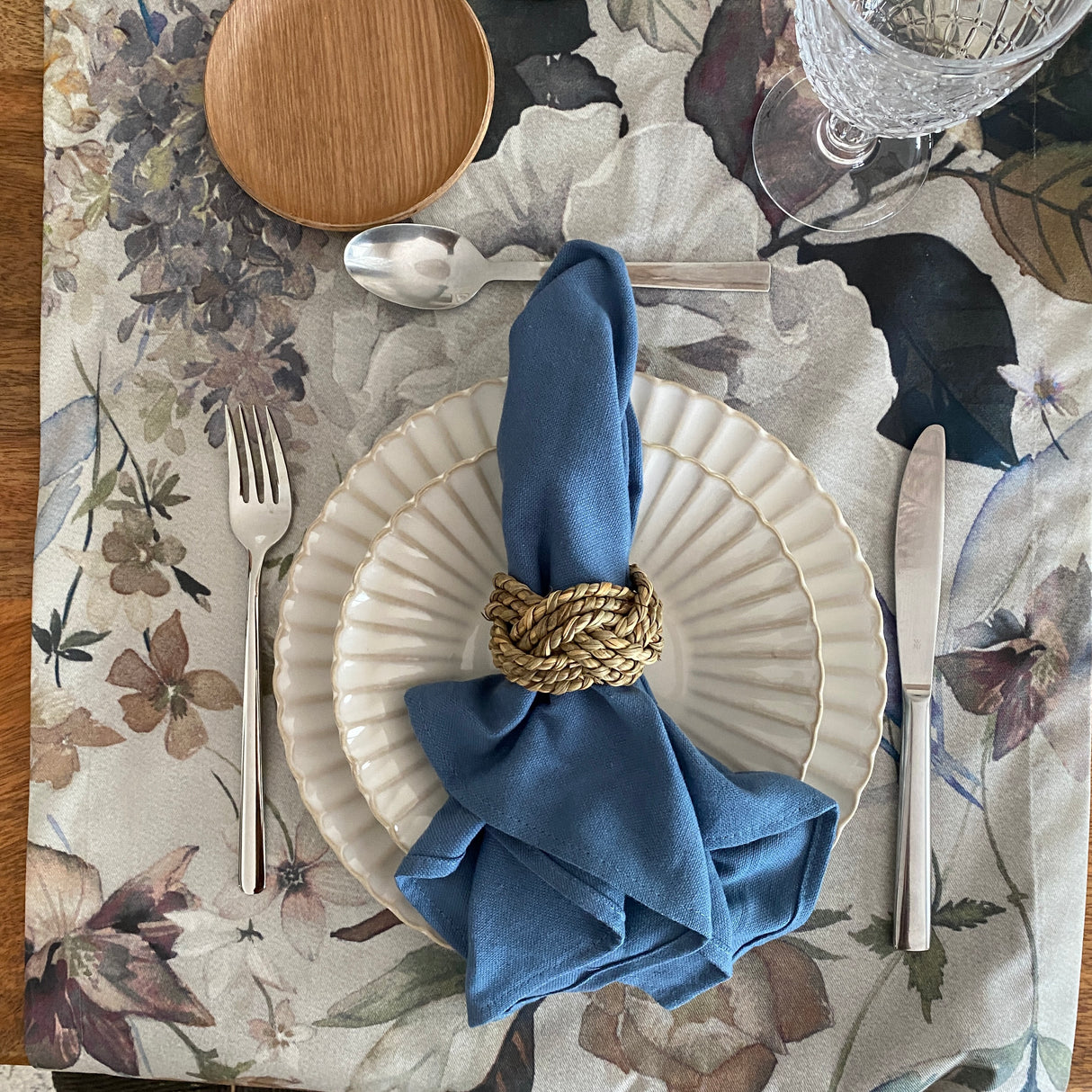 Set 4 Servilletas loneta añil