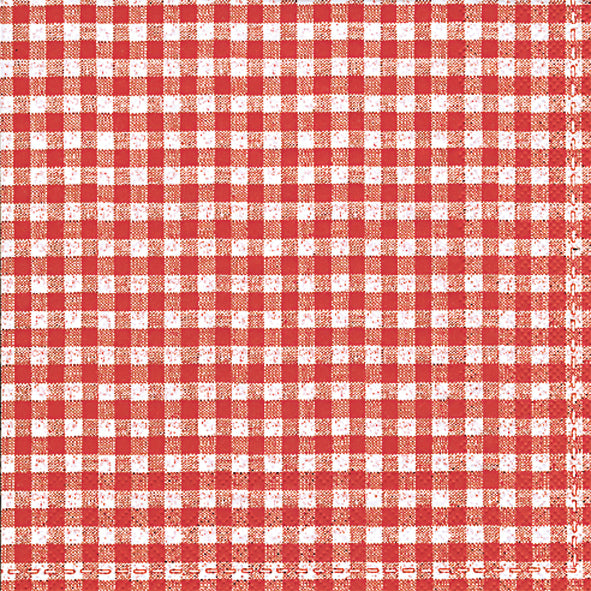 Pack 20 servilletas papel VICHY ROJO