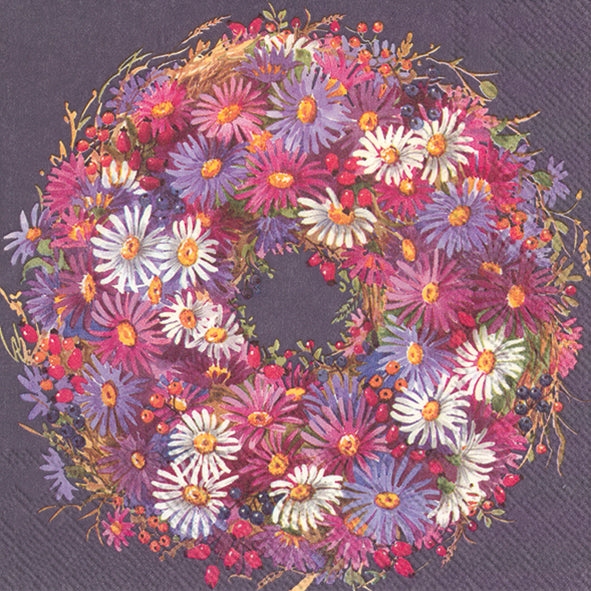 Pack 20 servilletas papel PURPLE ROSES