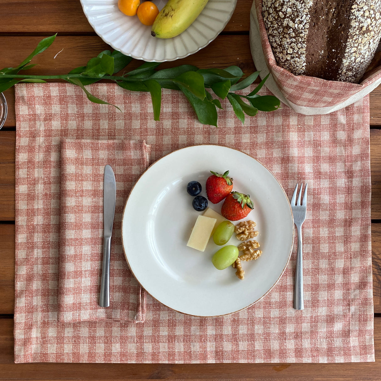 Set 4 Servilletas Vichy Teja