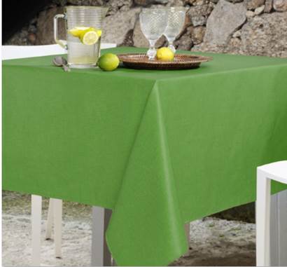 Mantel antimanchas rectangular Olimpia Musgo