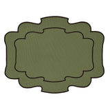 Individual antimanchas bordado ondas menta y marrón