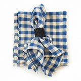 Set 4 Servilletas algodón Vichy  azulino