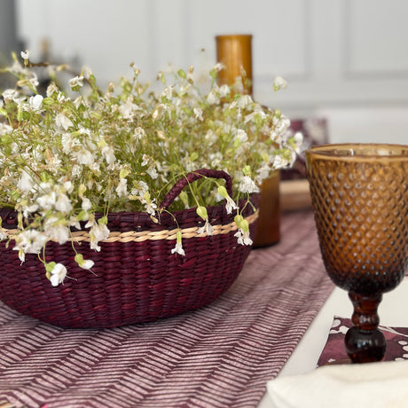 Cesta de junco vino