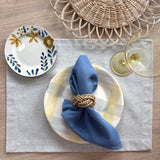 Set 4 Individuales antimanchas Panamá Gris Rústico