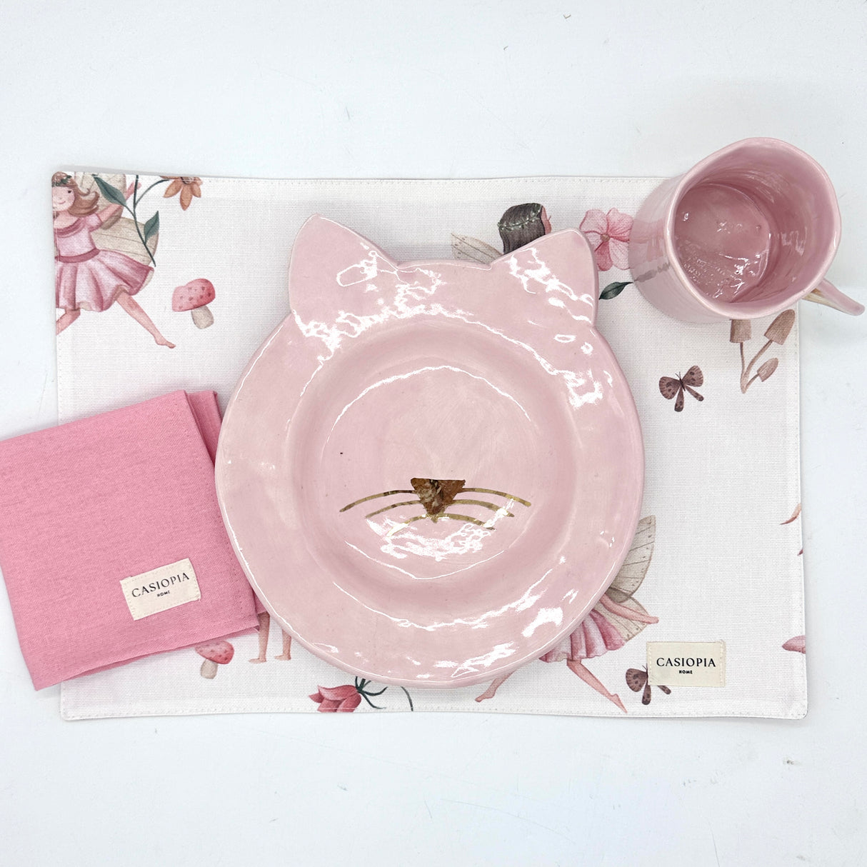 Set 4 Servilletas lonchera rosa