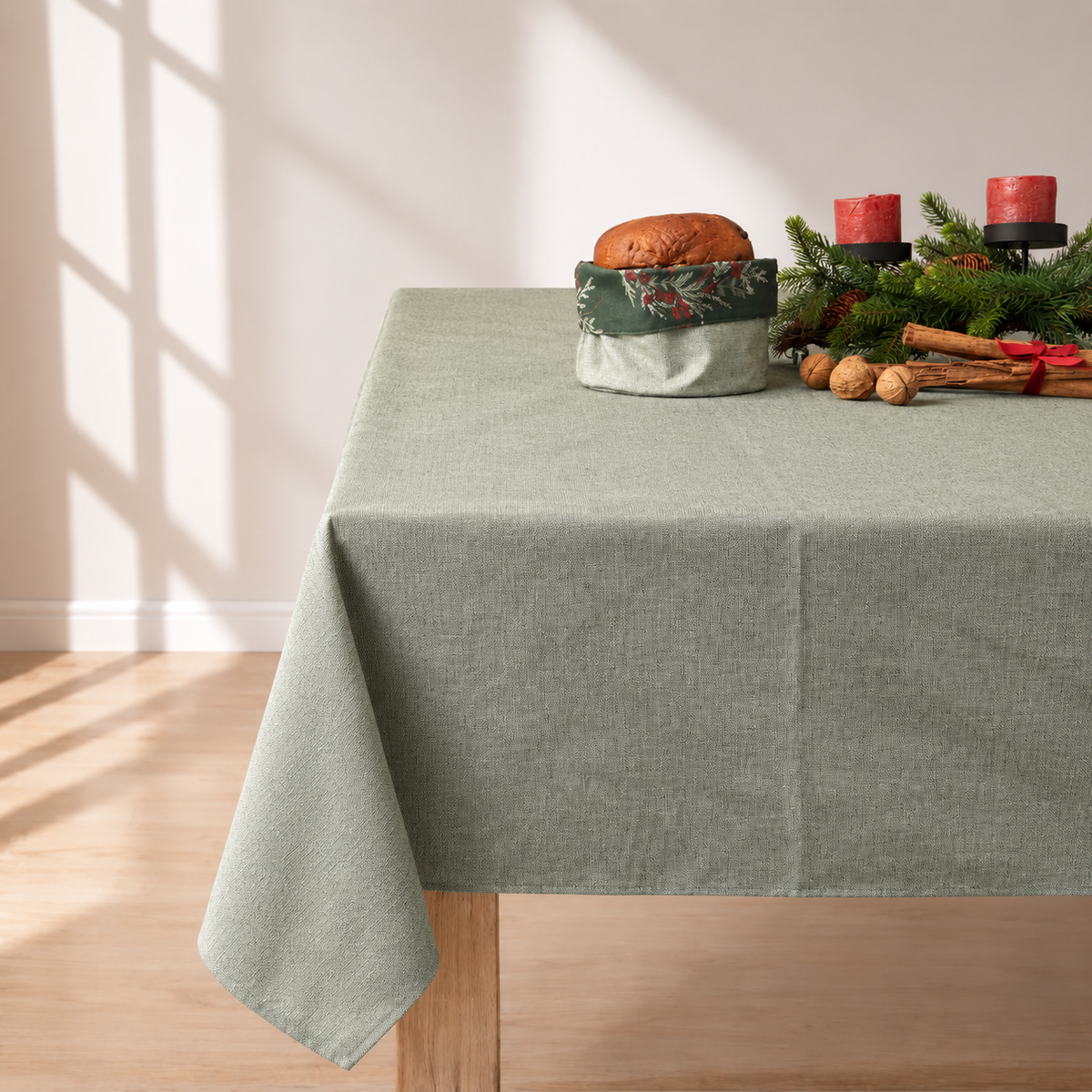 Mantel antimanchas rectangular Fiesta Verde