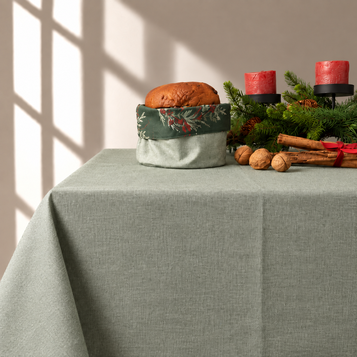 Mantel antimanchas rectangular Fiesta Verde