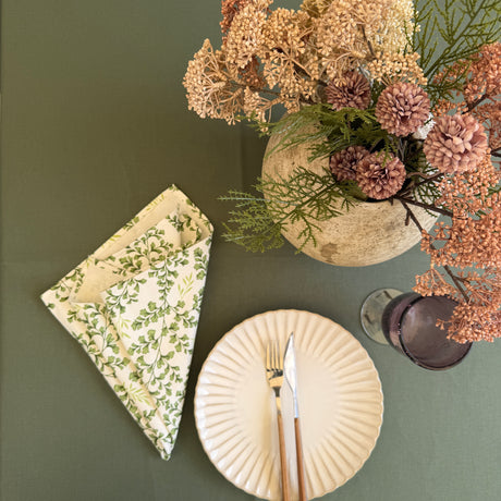 Mantel antimanchas rectangular Panama Verde oliva