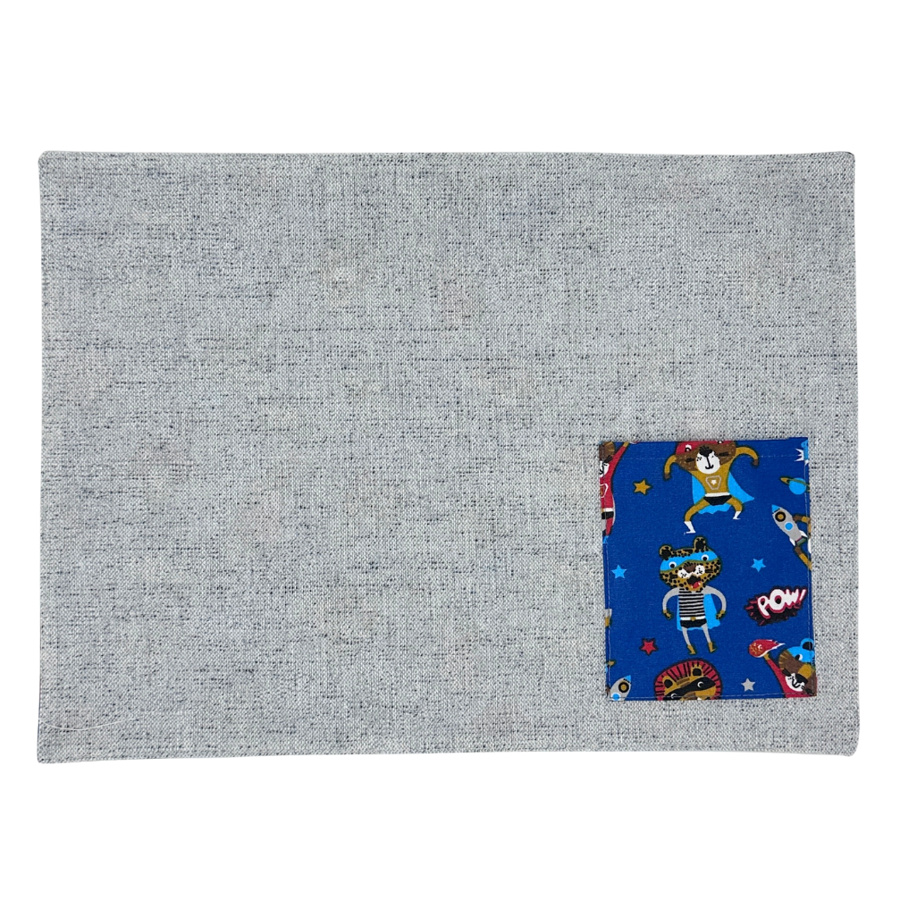 Individual lonchera antimanchas reversible Superhéroes