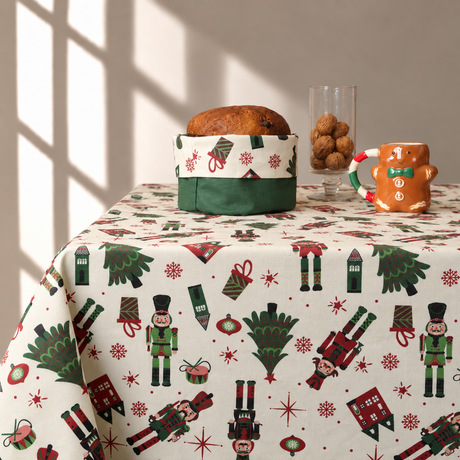 Mantel antimanchas cuadrado Cascanueces