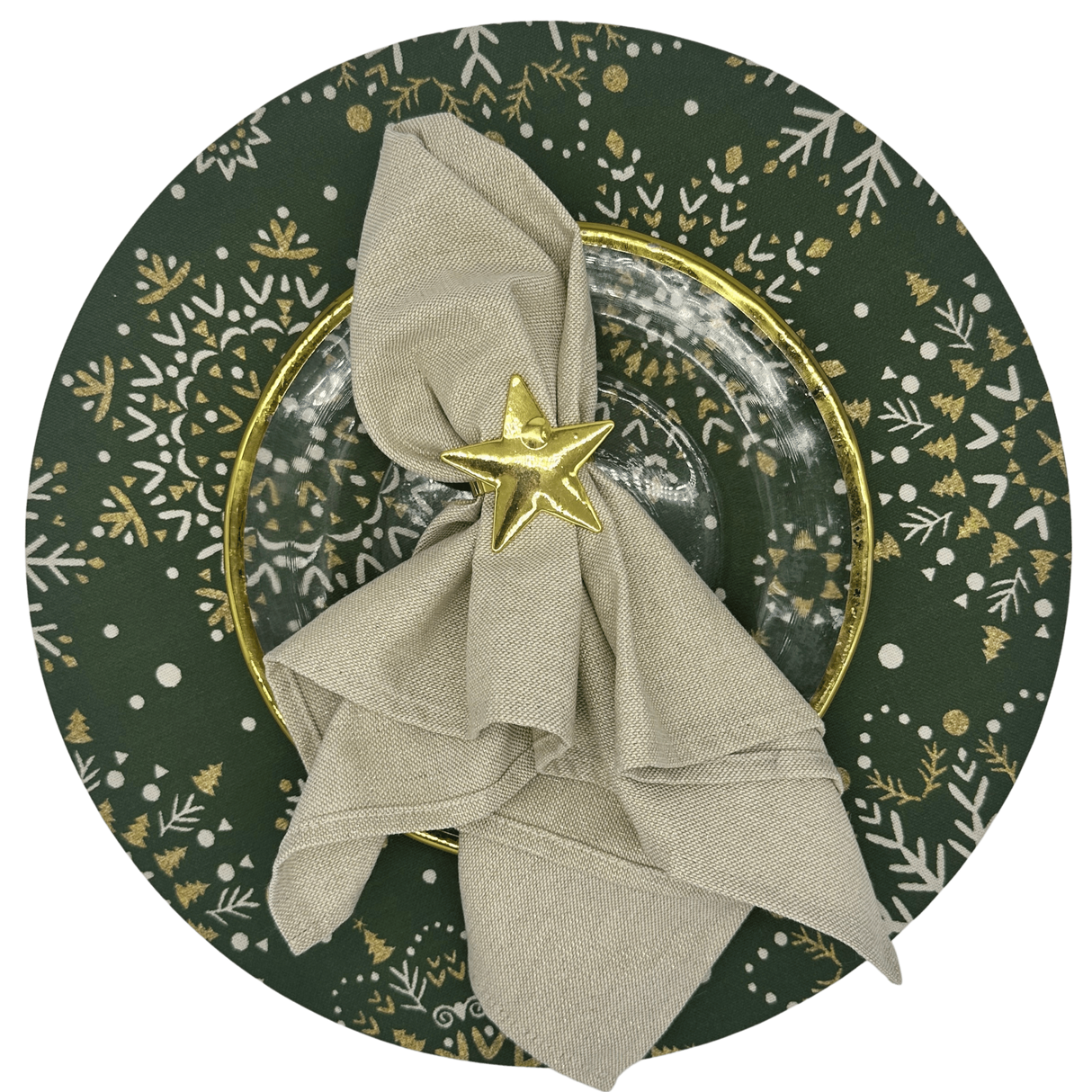 Bajoplato antimanchas Snow verde