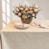 Mantel antimanchas rectangular Viscolino Beige