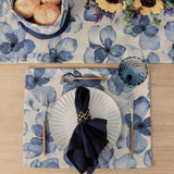 Camino de mesa antimanchas Magnolia Blue