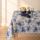 Mantel rectangular antimanchas Magnolia Blue