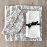 Set 4 Individuales antimanchas Vistalegre + Panera Vistalegre + Servilletas hueso