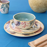 Mantel rectangular antimanchas 100% algodón azul