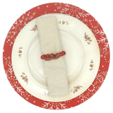 Bajoplato antimanchas Snow rojo