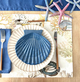 Set 4 Individuales antimanchas Acuario + Camino Azulino