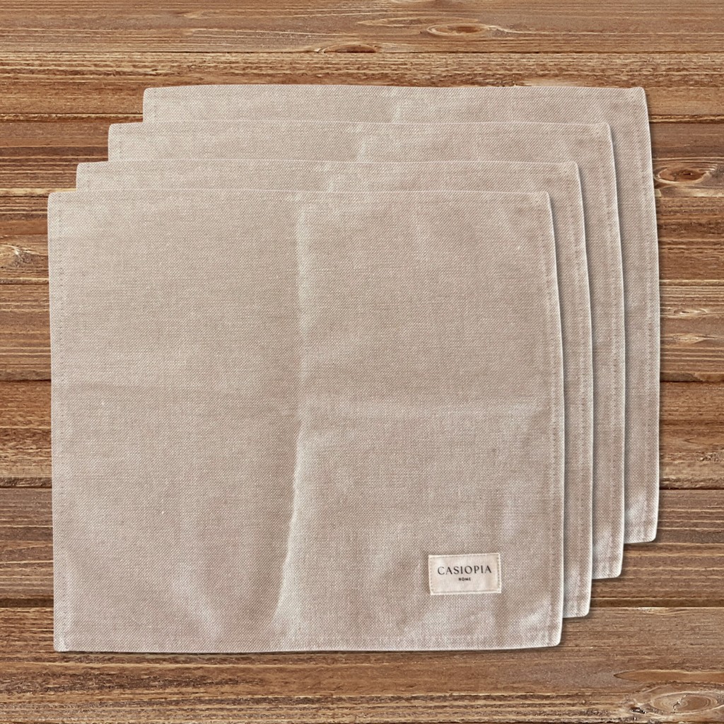 Set 4 Servilletas lonchera beige