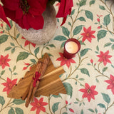 Mantel antimanchas rectangular Flor de Pascua