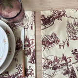 Set 4 Individuales antimanchas Santa