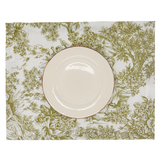 Set 4 Individuales antimanchas Toile de Jouy Verde
