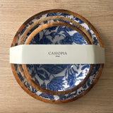 Pack 2 Platos + Cuenco Flor Azul