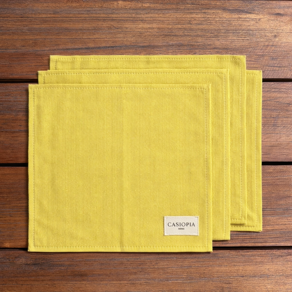 Set 4 Servilletas lonchera amarillo