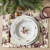 Set 4 Individuales antimanchas Santa