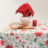 Mantel antimanchas rectangular Flor de Pascua