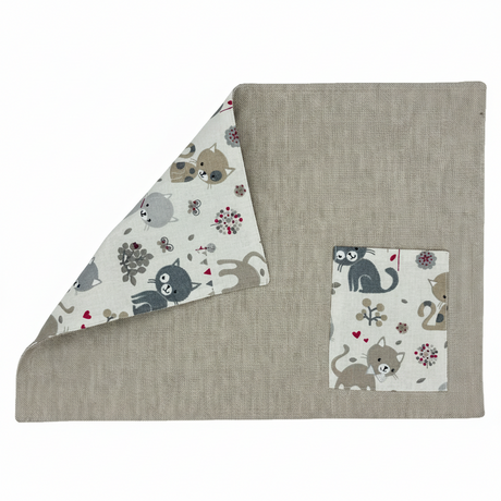 Individual lonchera antimanchas reversible Cats