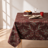 Mantel antimanchas rectangular Crown Burdeos