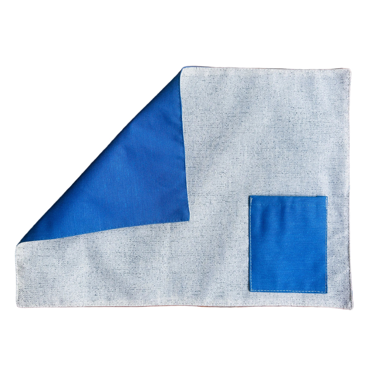 Individual lonchera antimanchas reversible Azul/Gris