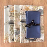 Set 4 Individuales antimanchas Acuario + 4 Servilletas azulino