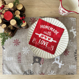 Set 4 Individuales antimanchas Rudolph