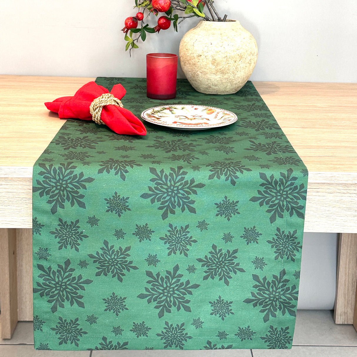 Camino de mesa antimanchas Christmas Stars
