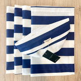 Set 4 Individuales antimanchas Rayas marino+ Panera Rayas marino