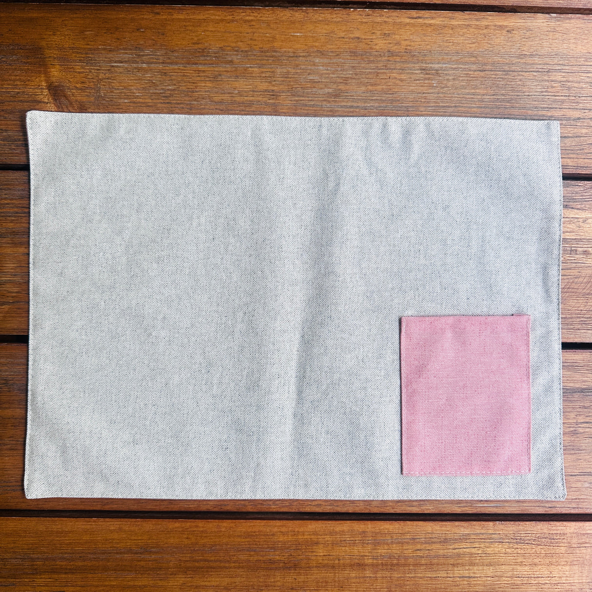 Individual lonchera antimanchas reversible Rosado/Gris