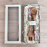 Set cuchara y tenedor Coral