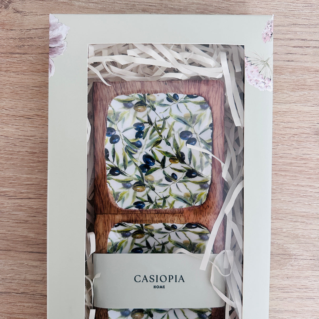 Bandeja rectangular Olivas con 3 divisiones