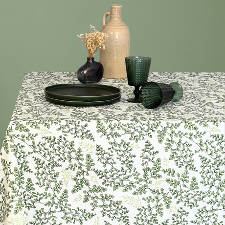 Mantel antimanchas rectangular Helechos