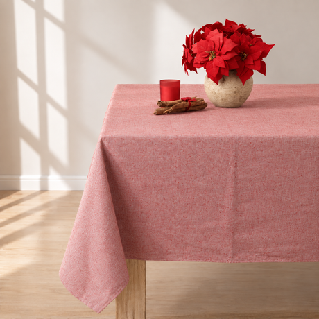 Mantel antimanchas cuadrado Fiesta Rojo