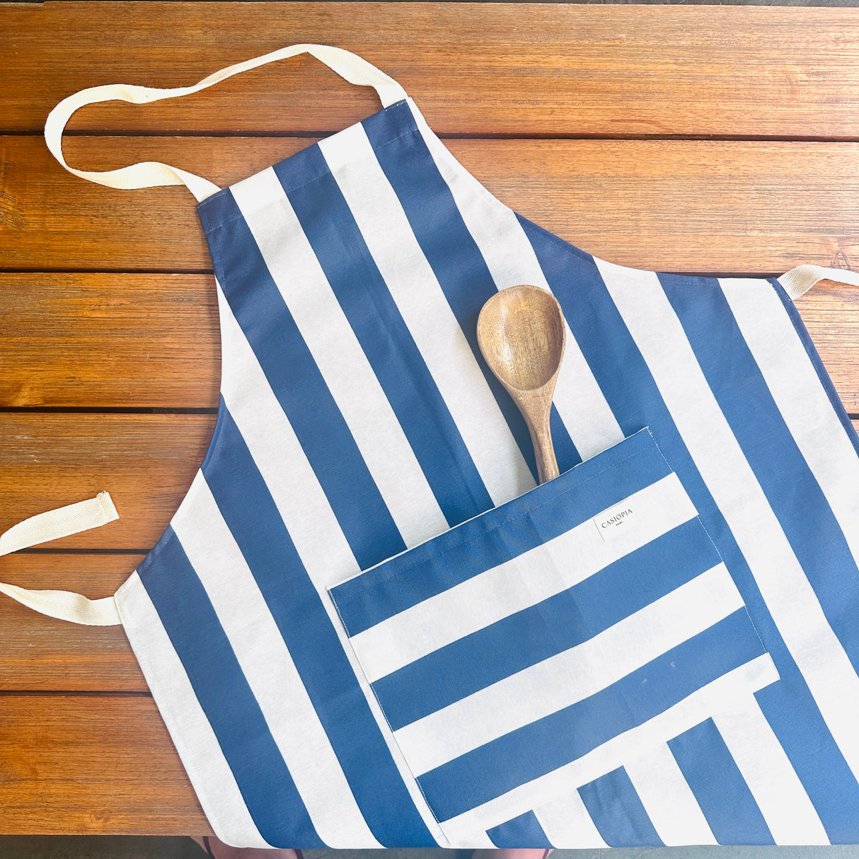 Mandil antimanchas Rayas Marino