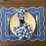 Set 4 Servilletas algodón Vichy  azulino