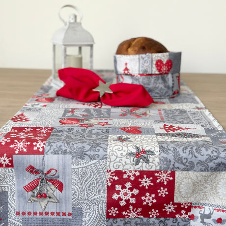 Camino de mesa antimanchas Retales Navidad