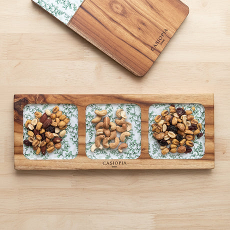 Bandeja rectangular Helechos con 3 divisiones