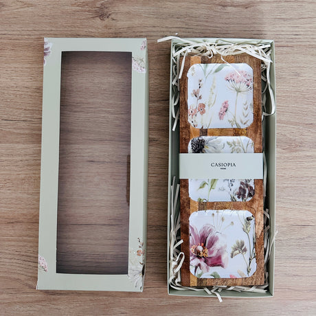 Bandeja rectangular Natura con 3 divisiones